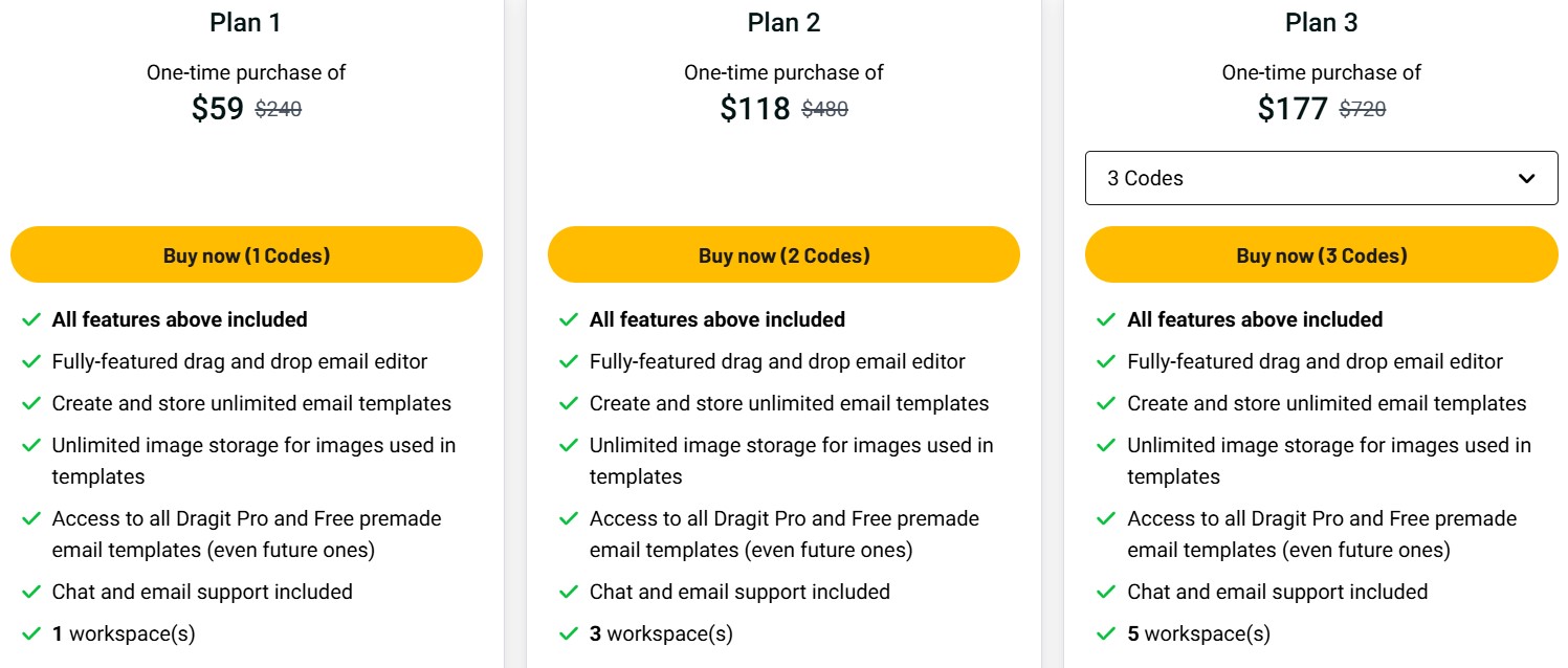 Dragit Plan & Features