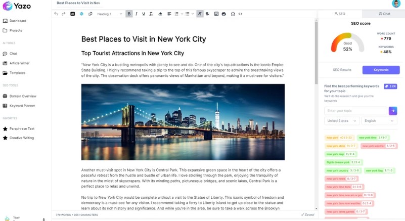Yazo AI SEO Writer